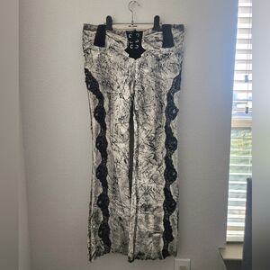 Y2K Italiano Couture Vintage Acid Washed Sequin Low Rise Flared Jeans